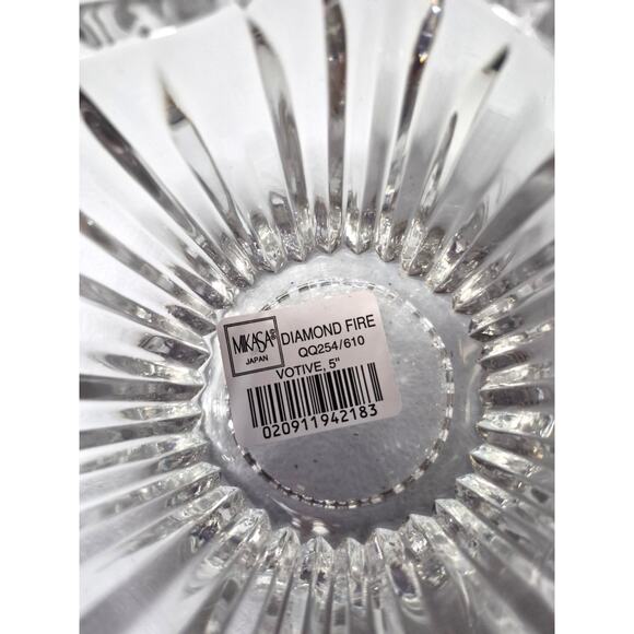 Mikasa Diamond Fire Ribbed Votive Candle Holder, 5" Wide, New In Box... - Picture 4 of 5